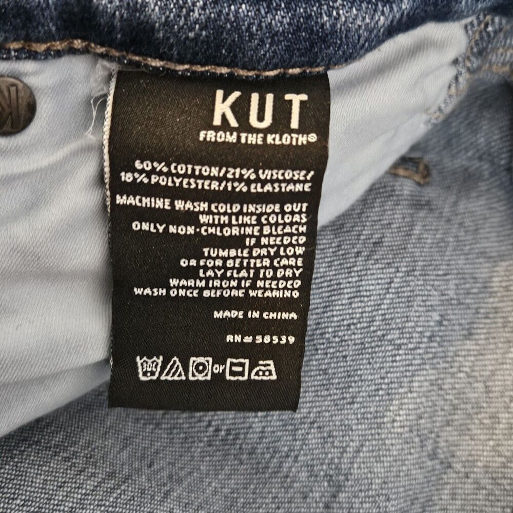 Women’s KUT From The Kloth  High Rise Ankle Straight Leg Jeans Size 2 - Picture 9 of 9